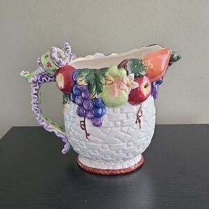 Colorful Ceramic Fruit Pitcher